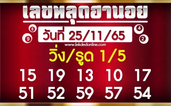 ถ่ายทอดสดหวยฮานอยวันนี้